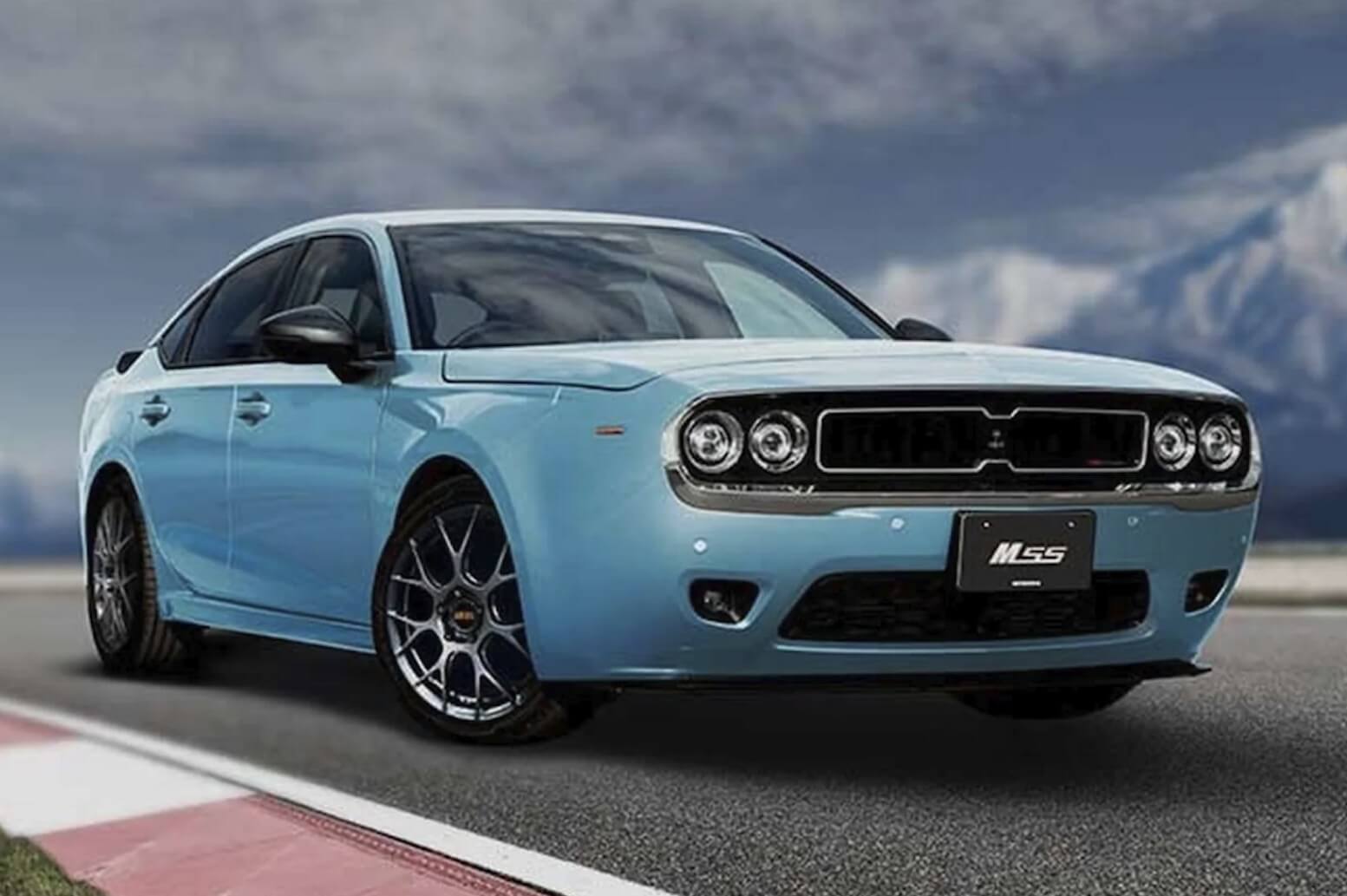 this honda civic looks like a dodge challenger and has a manual but the engine is the bad news 269283 1.jpg